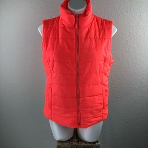 Aeropostale Neon Orange Puffer Vest
